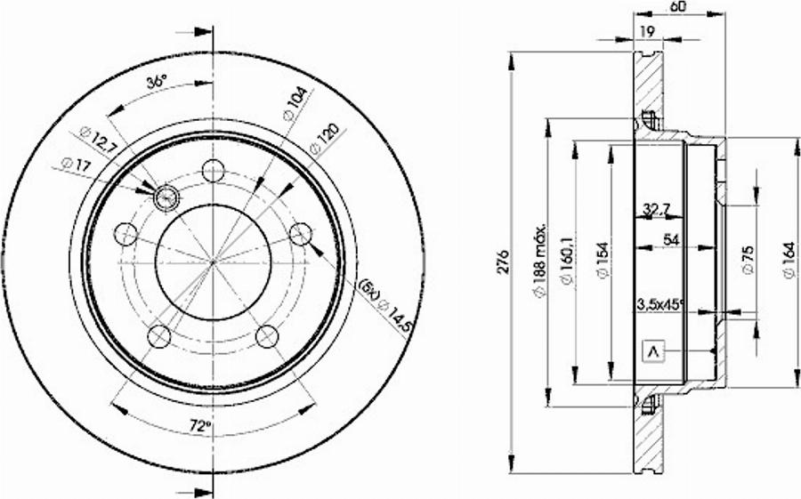 Icer 78BD2315 - Тормозной диск avtokuzovplus.com.ua