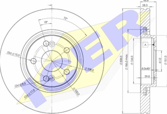 Icer 78BD2317-2 - Тормозной диск autodnr.net