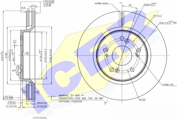 Icer 78BD2950-2 - Тормозной диск autodnr.net