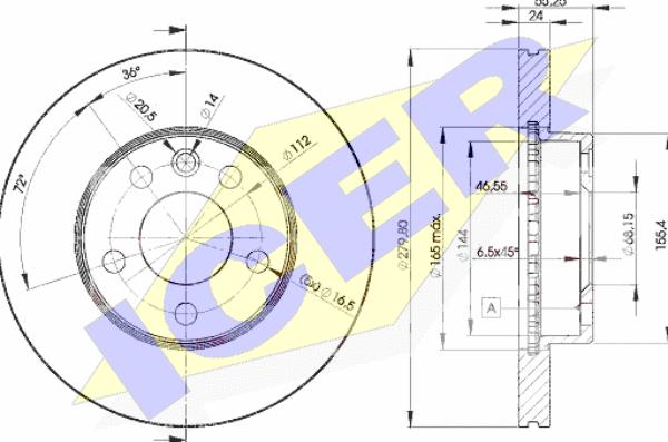 Icer 78BD3015-2 - Тормозной диск autodnr.net