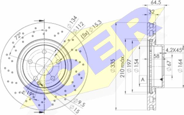 Icer 78BD3056-2 - Тормозной диск avtokuzovplus.com.ua