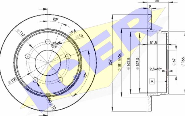 Icer 78BD3181-2 - Тормозной диск autodnr.net