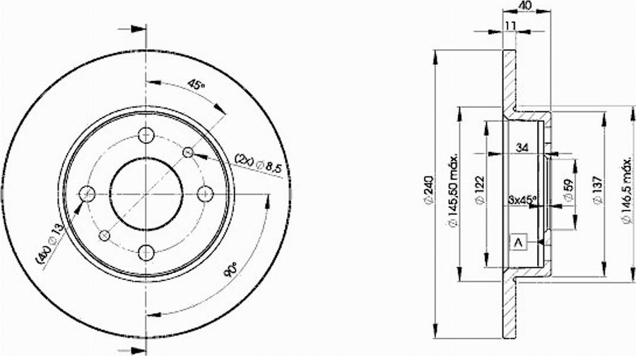 Icer 78BD3465 - Тормозной диск avtokuzovplus.com.ua