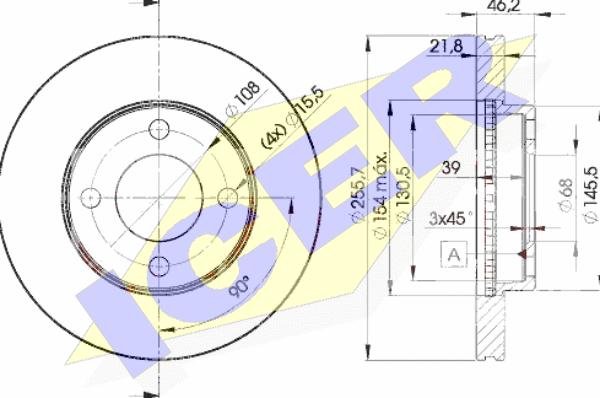 Icer 78BD3633-2 - Тормозной диск avtokuzovplus.com.ua