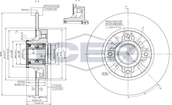 Icer 78BD4034-1 - Тормозной диск avtokuzovplus.com.ua