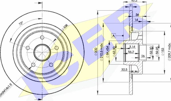 Icer 78BD4108-1 - Тормозной диск autodnr.net