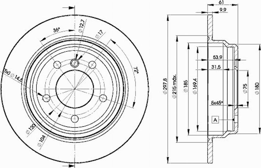 Icer 78BD4129 - Тормозной диск autodnr.net