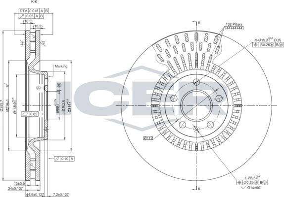 Icer 78BD4151-1 - Тормозной диск avtokuzovplus.com.ua