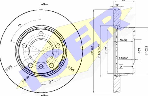 Icer 78BD4629-2 - Тормозной диск avtokuzovplus.com.ua