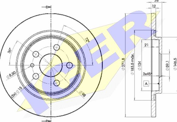 Icer 78BD4679-2 - Тормозной диск avtokuzovplus.com.ua