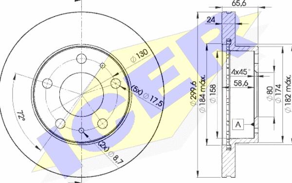 Icer 78BD4682-2 - Тормозной диск autodnr.net