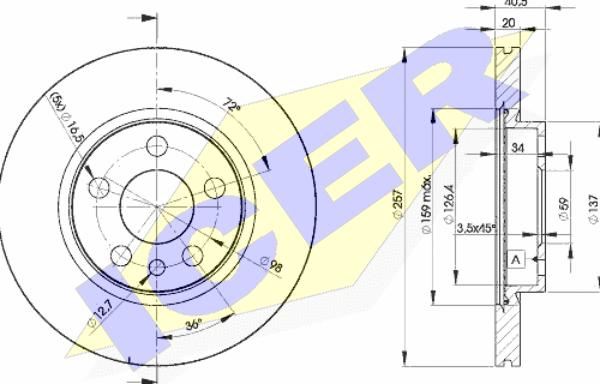 Icer 78BD4683-2 - Тормозной диск avtokuzovplus.com.ua