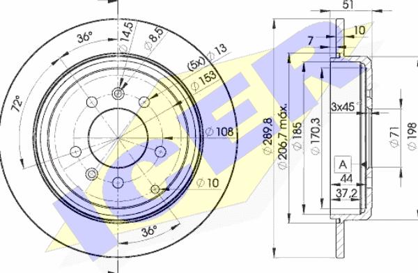 Icer 78BD4686-2 - Тормозной диск avtokuzovplus.com.ua