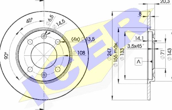 Icer 78BD4699-2 - Тормозной диск avtokuzovplus.com.ua