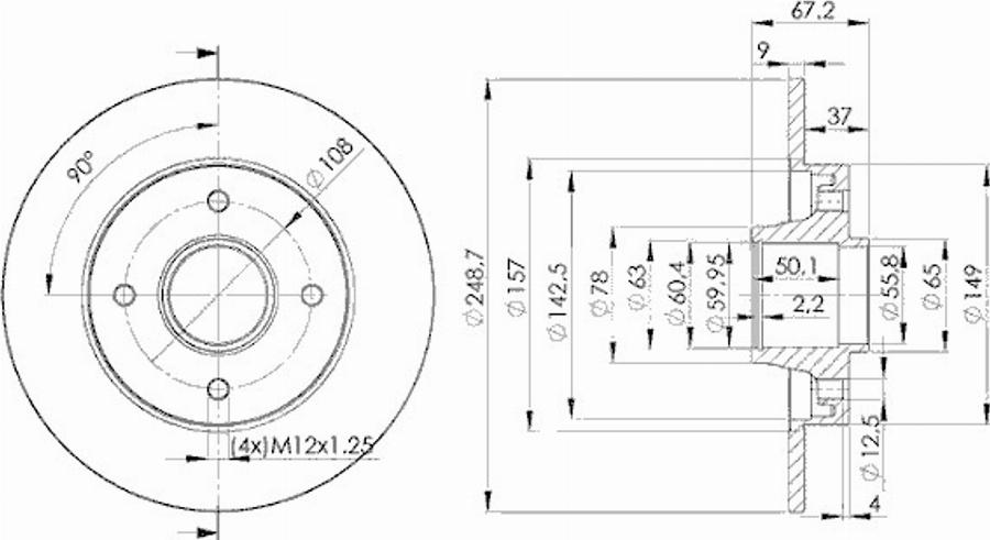 Icer 78BD4744 - Тормозной диск avtokuzovplus.com.ua