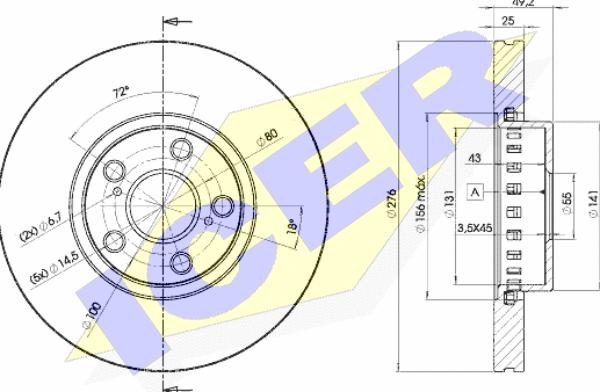 Icer 78BD5060-2 - Тормозной диск avtokuzovplus.com.ua