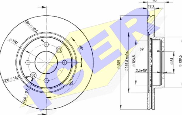 Icer 78BD5081-2 - Тормозной диск avtokuzovplus.com.ua