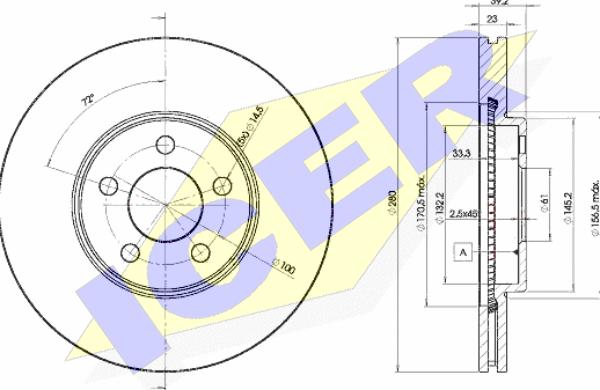 Icer 78BD5300-2 - Тормозной диск autodnr.net