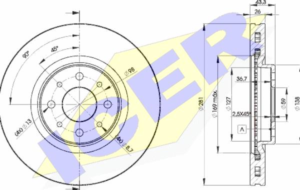 Icer 78BD5546-2 - Тормозной диск avtokuzovplus.com.ua