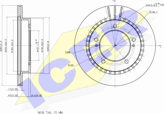 Icer 78BD5600-2 - Гальмівний диск autocars.com.ua