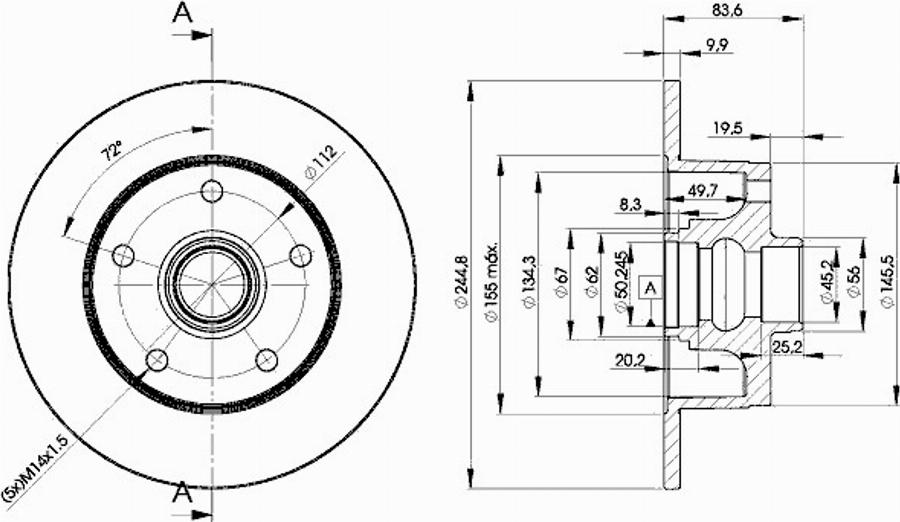 Icer 78BD5606 - Тормозной диск avtokuzovplus.com.ua