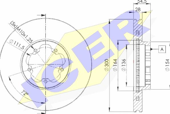 Icer 78BD5630-2 - Тормозной диск avtokuzovplus.com.ua