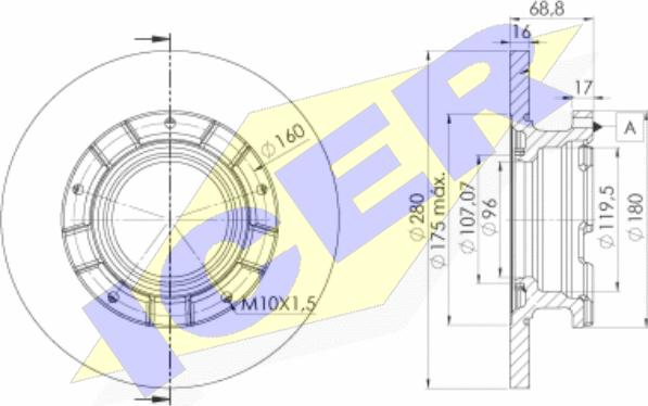 Icer 78BD5633-2 - Тормозной диск avtokuzovplus.com.ua