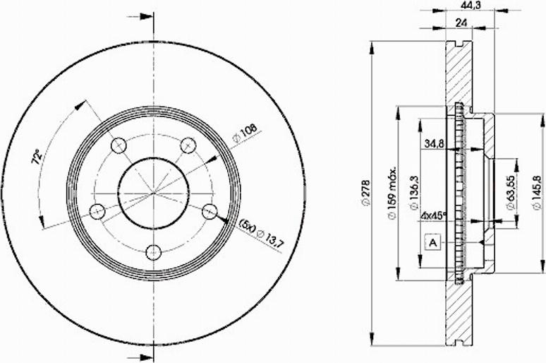 Icer 78BD5980 - Тормозной диск avtokuzovplus.com.ua