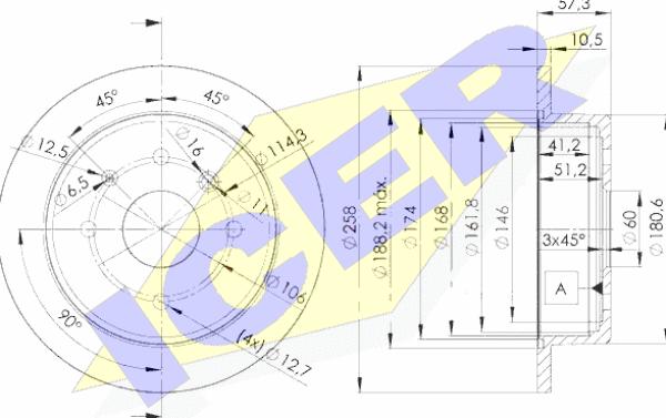 Icer 78BD6028-2 - Тормозной диск avtokuzovplus.com.ua