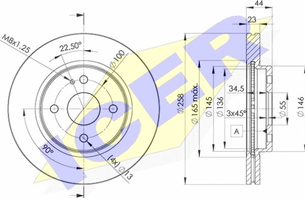 Icer 78BD6036-2 - Тормозной диск avtokuzovplus.com.ua