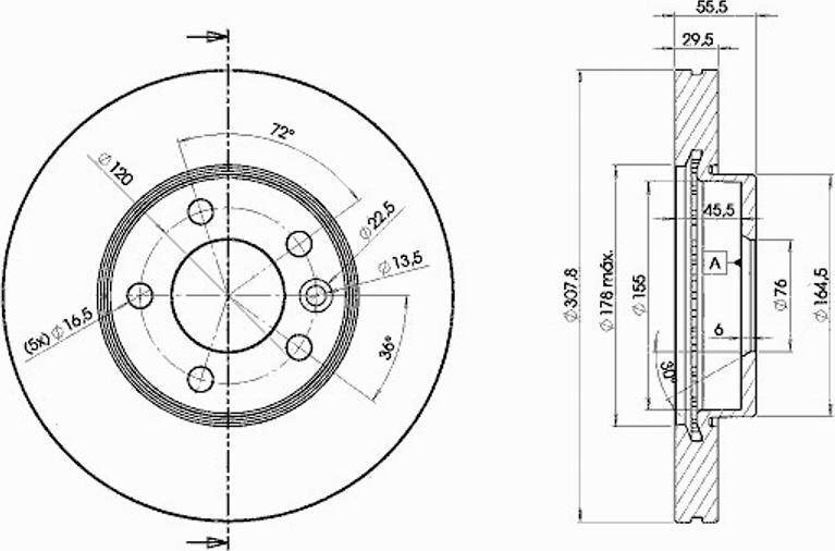 Icer 78BD6153 - Гальмівний диск autocars.com.ua