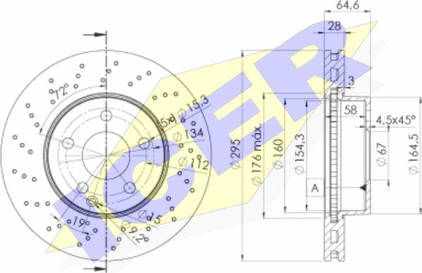 Icer 78BD6473-2 - Тормозной диск avtokuzovplus.com.ua