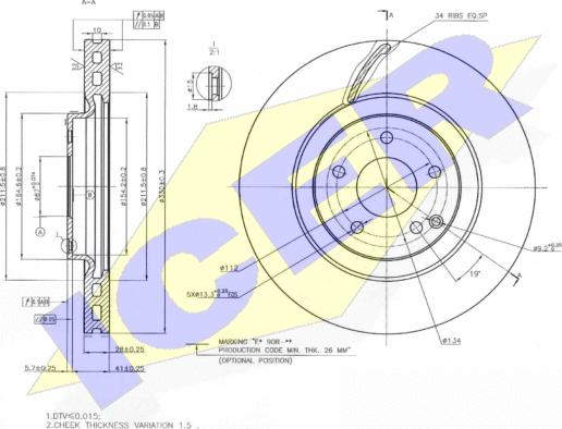 Icer 78BD6479-1 - Тормозной диск avtokuzovplus.com.ua