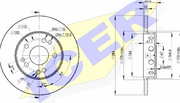 Icer 78BD7210-2 - Тормозной диск avtokuzovplus.com.ua