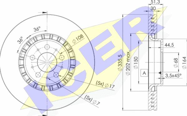 Icer 78BD7301-2 - Тормозной диск autodnr.net