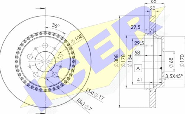 Icer 78BD7302-1 - Тормозной диск avtokuzovplus.com.ua