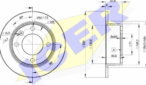 Icer 78BD7811-2 - Тормозной диск avtokuzovplus.com.ua