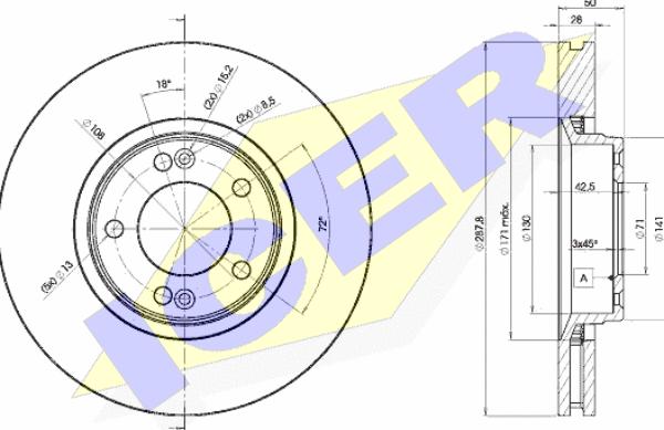 Brembo 78051 - Гальмівний диск autocars.com.ua