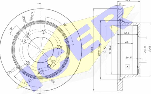 Icer 78BD8411-2 - Тормозной диск autodnr.net