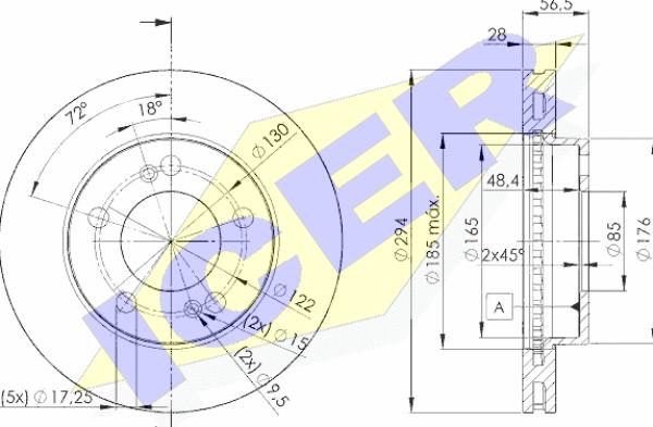 Icer 78BD8674-2 - Тормозной диск avtokuzovplus.com.ua