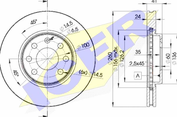 Icer 78BD9000-2 - Тормозной диск avtokuzovplus.com.ua