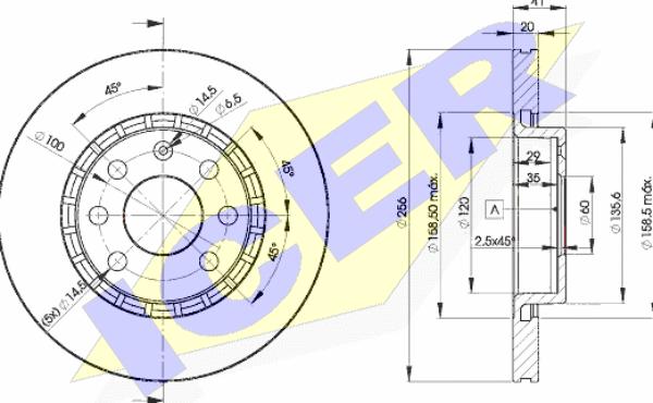 Icer 78BD9046-2 - Тормозной диск avtokuzovplus.com.ua