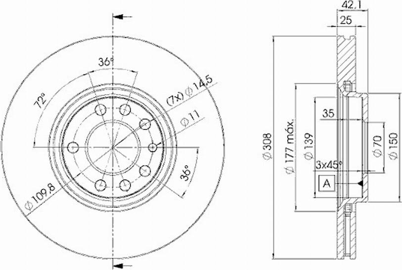 Icer 78BD9061 - Тормозной диск avtokuzovplus.com.ua