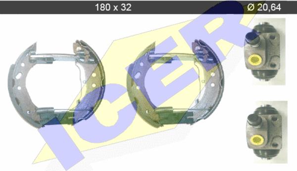 Icer 79KT0031 C - Комплект тормозных колодок, барабанные avtokuzovplus.com.ua