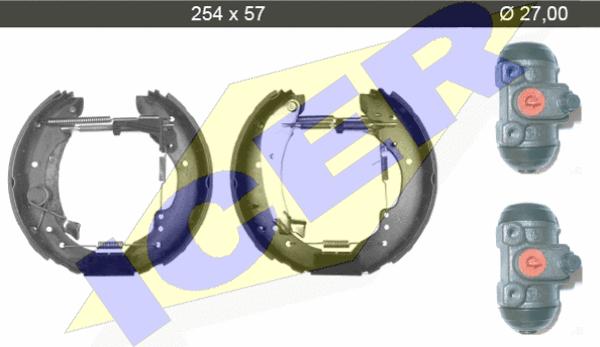 Icer 79KT0079 C - Комплект гальм, барабанний механізм autocars.com.ua