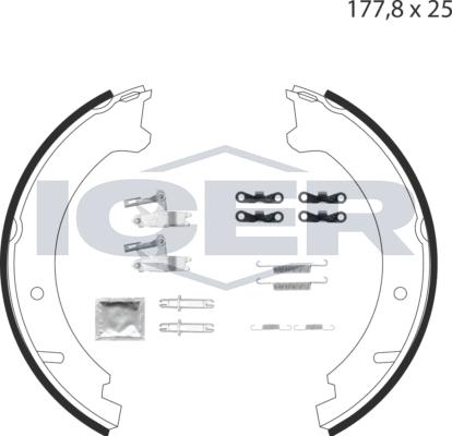 Icer 79PB4023 C - Комплект тормозов, ручник, парковка autodnr.net