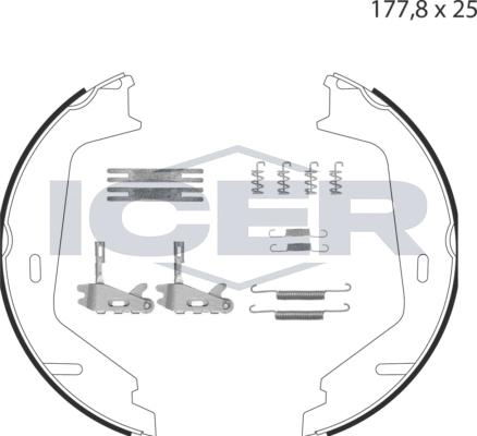 Icer 79PB4025 C - Комплект гальм, ручник, парковка autocars.com.ua