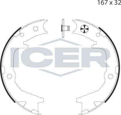 Icer 79PB4034 C - Комплект тормозов, ручник, парковка avtokuzovplus.com.ua