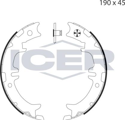 Icer 79PB4039 C - Комплект тормозов, ручник, парковка avtokuzovplus.com.ua