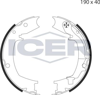 Icer 79PB4043 C - Комплект тормозов, ручник, парковка autodnr.net